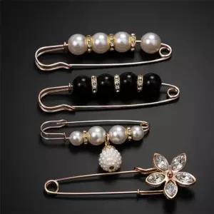 4종 세트 로맨틱 가디건 고정핀 허리 조절 옷핀 브로치