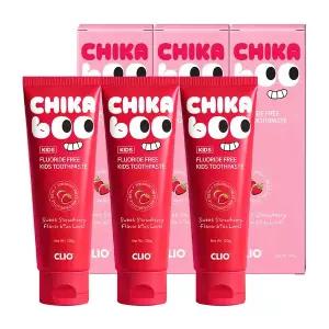 크리오 치카부 무불소 어린이 치약 딸기향 120g 3개