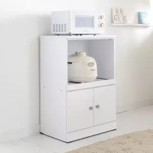 카멘츠 밥솥전자레인지다이주 수납렌지대 미니 화이트 전자렌지수납장 렌지대수납장