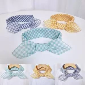 체크 아사 면 쁘띠 스카프 손수건 빅사이즈 WCDE15E