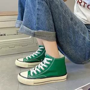 캔버스화 여성 로우 빈티지 데일리 패션 통굽 운동화