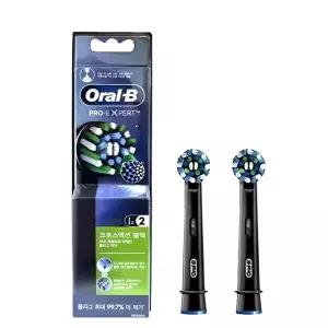 [오랄비]오랄비 전동칫솔 리필모 크로스 액션 블랙 2P