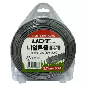 UDT예초기액세서리나일론줄 1EA 2.7mm-50M(톱 날형)
