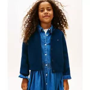 타미힐피거 TOMMY HILFIGER KIDS 셔닐 크루넥 가디건 T42G0WCD350GT1C1G 617505