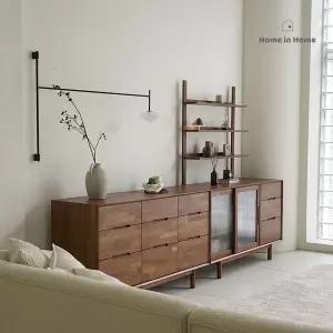 [홈인홈]여유M 멀바우 와이드 광폭 원목 거실침실 서랍장1500 3단 9칸_F319