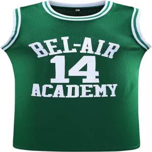 벨 에어 25 칼튼 뱅크스 농구 유니폼의 신선한 왕자 파티 남성을 위한 90년대 힙합 의상 JKNAKN