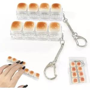 카라멜 빵 키캡 키링 커스텀 키체인 기계식 키보드 열쇠고리