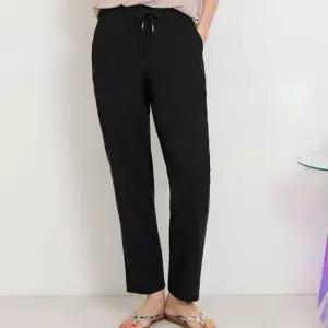 세미 일자 팬츠 여름 시원한 바지 허리밴딩 팬츠 여성여름팬츠 편한바지 여성면바지