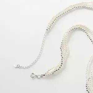 진주 레이어드 목걸이 백금도금 실버 패션목걸이 은목걸이 925목걸이 도금목걸이