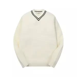 [롯데백화점]본매그넘 브이존 라인로드 시보리 일반핏 아이보리 브이넥 니트 BN4FSW821