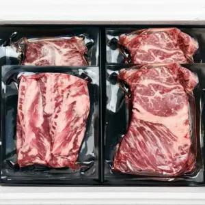 미국산 소고기 선물세트 800g 척아이롤 부채살 갈비살