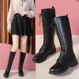 옆지퍼 082JOZ18 기모안감 여성롱부츠 워커힐부츠