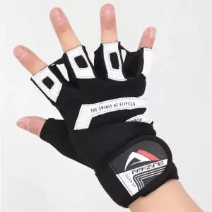 [스타스포츠]스타 가죽 헬스 반장갑 어메이징 화이트 L 1P 핑거 오픈 맨손 운동-...