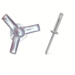 50PCS 알루미늄 Trifold 블라인드 리벳 블랙 페인트 전구 구조 홈 패스너 고정 4*18.8 5/32inch