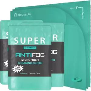 옵티팩 안경용 안개 방지 극세사 클리닝 천 안경 렌즈 쌍안경 얼굴 보호대 스키 마스크 또는 수영 고글용