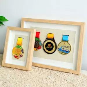 메달액자 메달 기념품 전시 수납 금메달 기념 사진 스포츠 프레임 케이스 액자형 상장 보관함