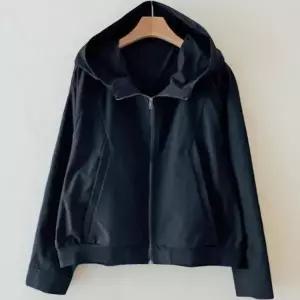 여성 캐주얼 하트 자수 후드 긴팔 집업 재킷