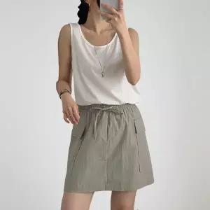 여성 레이어드 카고 미니 스커트 여름 A라인 치마바지