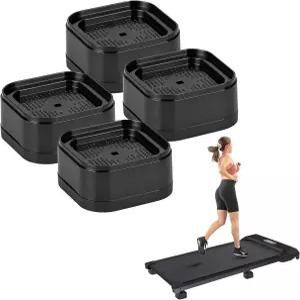 4팩 러닝머신 경사 라이저 블록 스태커블 레벨링 및 오르막 운동을 위한 조절 가능한 높이 미끄럼 방지