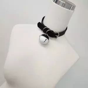 방울 코스튬 가죽 래더 목걸이 초커 파티소품 패션