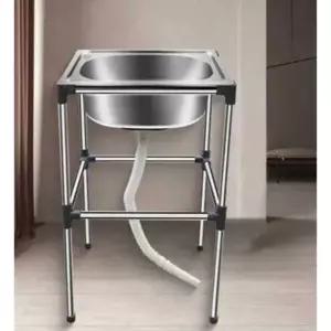 캠핑 씽크대 간이 스테인리스 개수대 세면대 식당 카페 주방 이동식