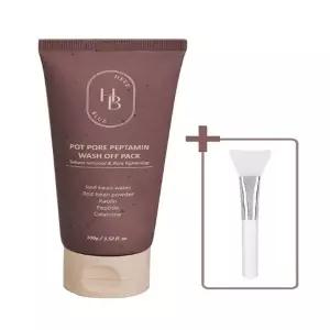 헤브블루 팥 포어 펩타민 워시오프 팩 100g+실리콘 브러쉬(AD)