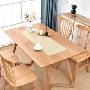 농가 베이지 테이블 러너 작은 짧은 36인치 커피 거실 침실 홀리데이 파티 연회 12X36인치