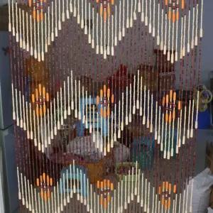 파티션 가리개 나무구슬문발 현관 비즈발 침실 거실 입구