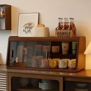 커피장 접시장 원목 그릇장 컵진열장 엔틱 옛날 인테리어 홈카페