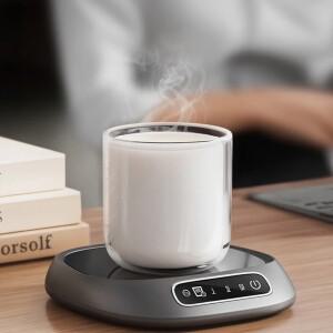 온도 조절식 히팅 코스터 전기 미니 인덕션 쿠커 커피 패드 컵 히터 머그 워머 3단계 75 ° C 핫 티 메이커