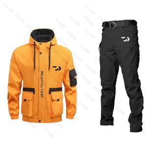 낚시우비 남성용 방수 방풍 낚시 세트 얇은 빠른 건조 의류 하이킹 캠핑 야외 스포츠