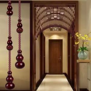 구슬커튼 우드비즈 대나무발 가림막 현관 방문 파티션 공간분리 가림용 사생활보호 창고 수납