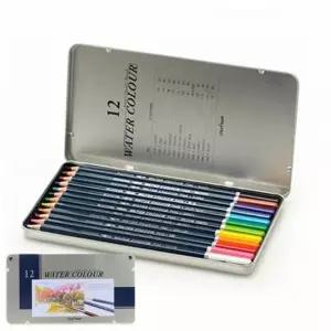문화 수채색연필 12색 틴케이스