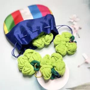 (5인세트) 전통 행운 복주머니 네잎클로버 양말목 만들기 키트