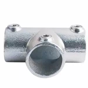 파이프 연결 부속품 40A 원형 조인트 실버 클램프 48.3mm