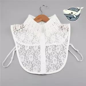 우아한 레이스 칼라 넥케이프 빈티지 블라우스 면레이스넥케이프 넥케이프칼라