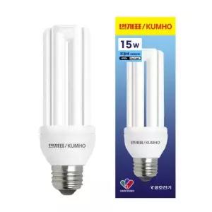 번개표 삼파장 형광램프 15W 안정기 내장형 전구 다마 형광전등