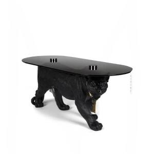 이탈리아 라이트 럭셔리 티 테이블 개성   동물 모양 거실 가정용 레오파드 커피