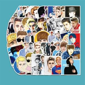 저스틴 비버 낙서 데칼 스티커 노트북 가방 스케이트 보드 자동차 장식 남성 스타 연예인 승인  제작