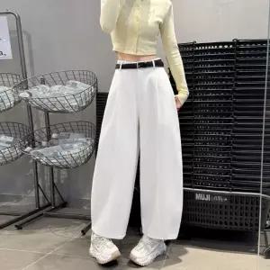 여자 면린넨 바지 추동 워싱 면 찹쌀 9부 할머니 슬림핏 벌룬 원픽4