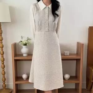 [아이우먼] 진주앤티크카라원피스 YPX108M601 빅사이즈