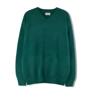 남자 소프트 앙고라 스판 브이넥 긴팔 니트 SG-KN-Q029-딥그린