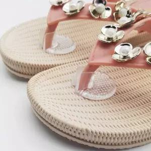 [골드스마일]투명 실리콘 젤 조리 샌들 발가락 쿠션 패드 발편안