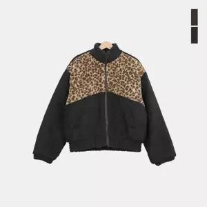 스콰즈 남성 캐주얼 양털 자켓 헤비 레오파드 플리스 집업 SCON039