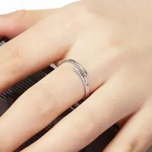 비쥬홀릭 925 백금도금 로프 꼬임 오픈링 오픈반지 쇼핑백포함 사이즈조절반지 실버