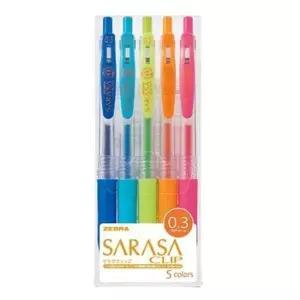 제브라 ZG744426 사라사 클립 중성펜 5색 세트 0.3/0.4/0.5/0.7mm