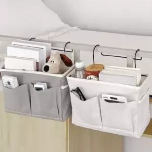 패브릭 침대걸이 사이드 베드 정리함 바구니 거치대
