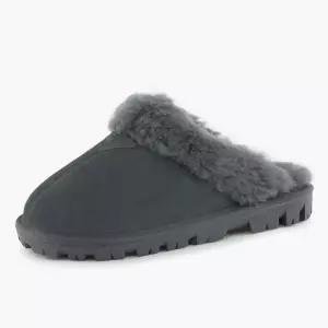 슈즈MARY 여성 경량 소가죽 양털 어그 슬리퍼 K814049PDW 챠콜2171852