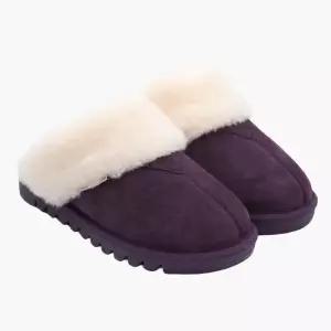 슈즈여성 ELARA 엘라라 2CM 소가죽 더블쿠션 양털 슬리퍼 퍼플 K2906039RDW2171805