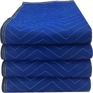 Uboxes 프로 이코노미 무빙 담요 4팩 35파운드 /doz 2.92파운드 /ea 72 x80 블루